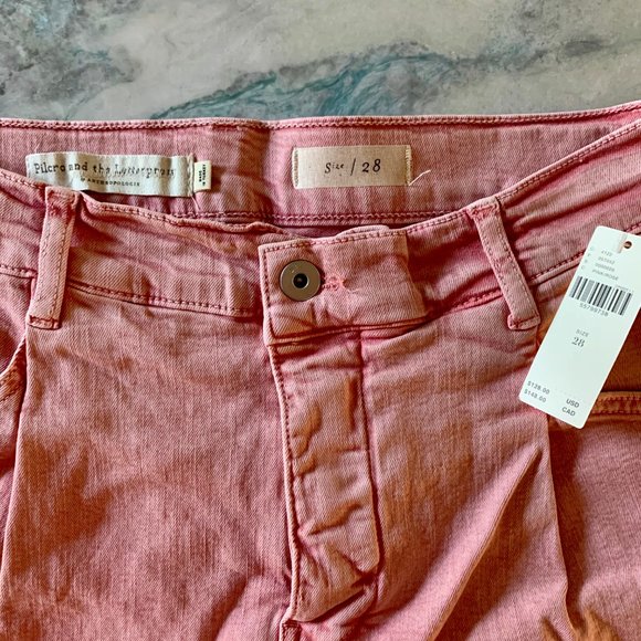 Anthropologie High-Rise Acid Wash Straight Pink Retro 90s Jeans 28 waist - Picture 10 of 12